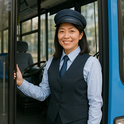 女性のバス運転手、増え始める