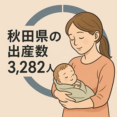 秋田県がやばい。1年に産まれた数が3282人