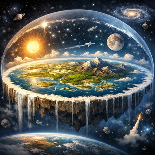 地球平面説って実際正しくね？