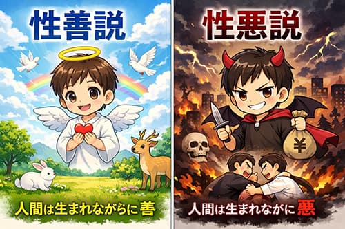 「性善説」は分かるけど「性悪説」は意味不明だろ