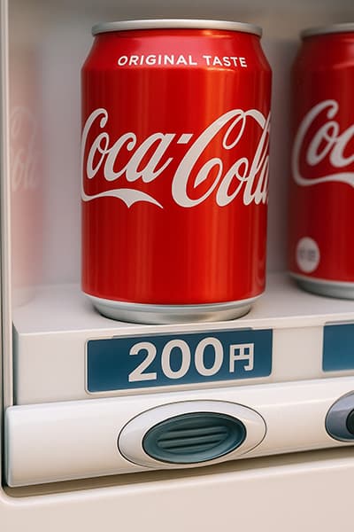 自販機コーラ、１本200円に値上げ