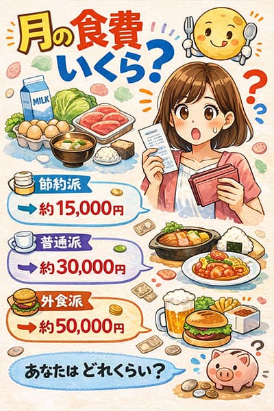 月の食費いくら？