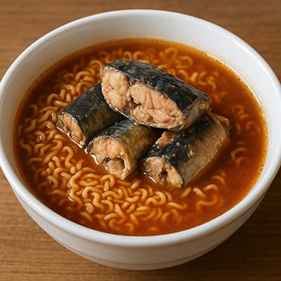 サバ缶をチキンラーメンにぶち込んだ結果ｗｗｗ