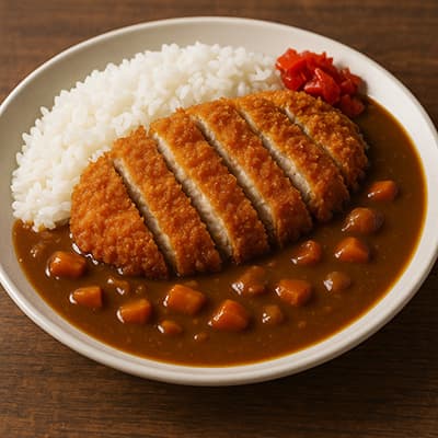 カツカレーの盛り方、好みはどれ？