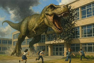 学校にティラノサウルスが襲来してきたときに活躍できる部活動
