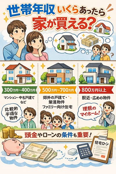 世帯年収いくらあったら家買える？