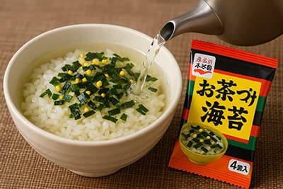 永谷園のお茶漬けの素ってもしかして、お茶じゃなくてお湯でもくえるのかよ