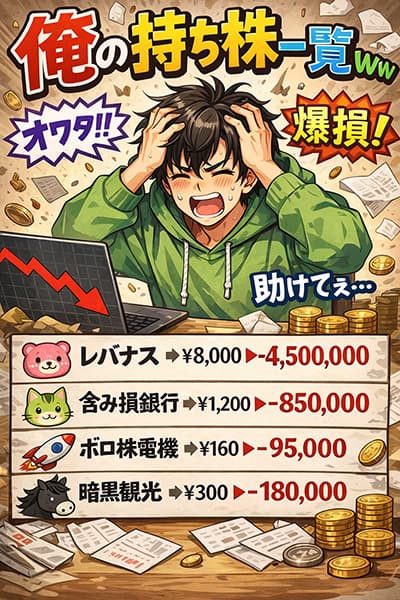 俺の持ち株一覧ｗｗｗ