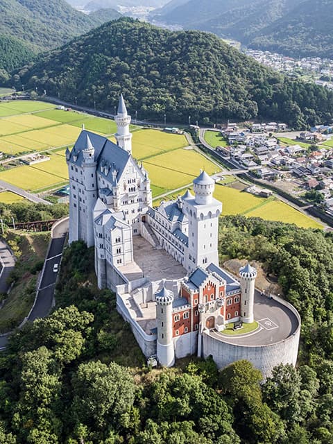 田んぼゾーンに現れる謎の城