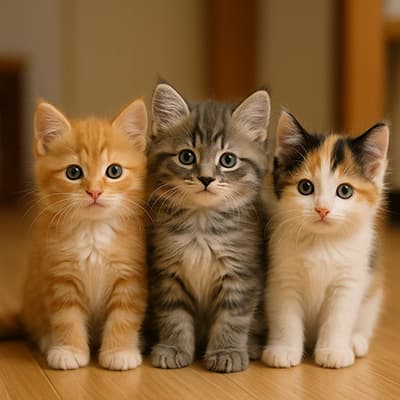 子猫が生まれたので三匹の名前決めてくれ