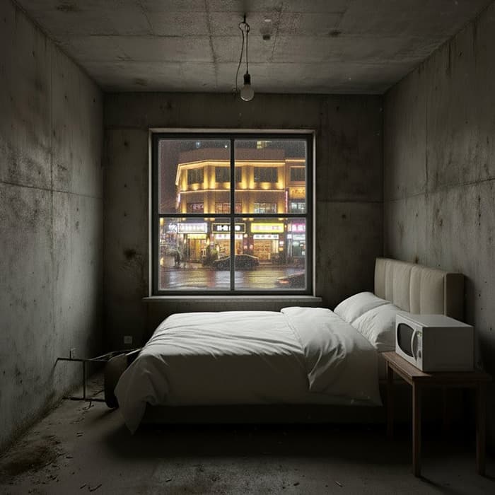 ベットだけの部屋