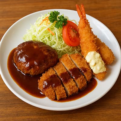 町の洋食屋さんの盛り合わせ