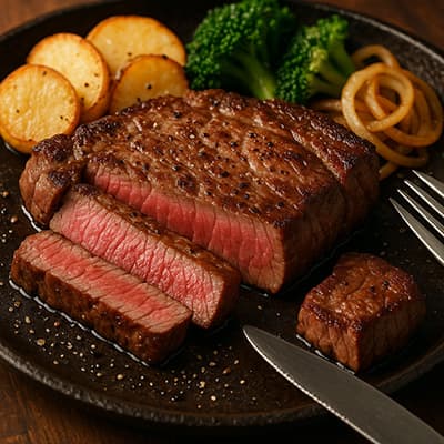 ステーキを家で焼いて食ってるなんG民来て