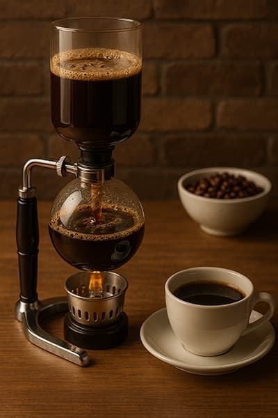 倉敷珈琲でサイフォンコーヒーを飲み比べる