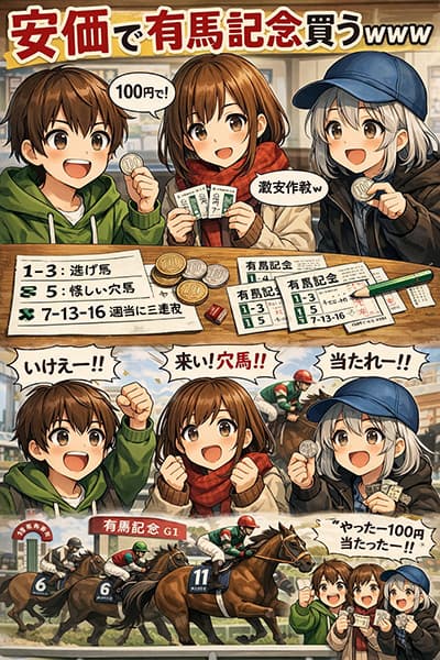 安価で有馬記念買うｗｗｗ
