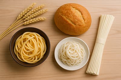 主食を小麦にしようと思うのだがパンとパスタ以外になんかある？