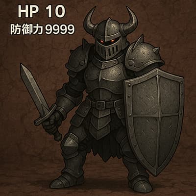 HP10、防御力9999、みたいな奴の倒し方