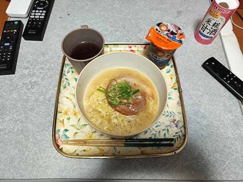 コーヒーゼリーと食事