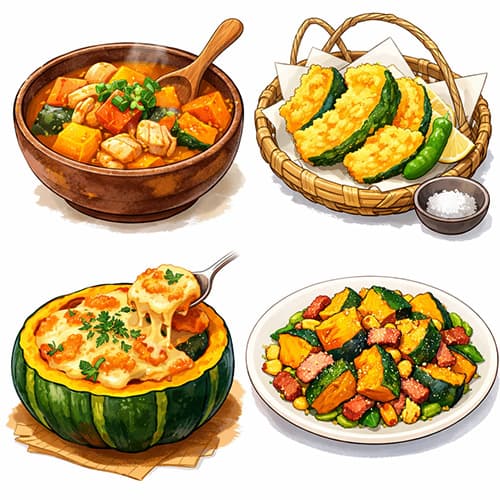 カボチャの硬い皮を煮て食うと怪我の治りが早くなるそうな