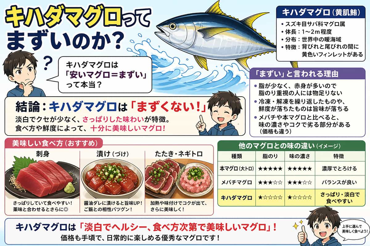 キハダマグロってまずいのか？
