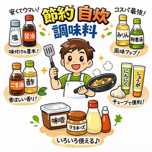 節約自炊で1番活用する調味料なに？