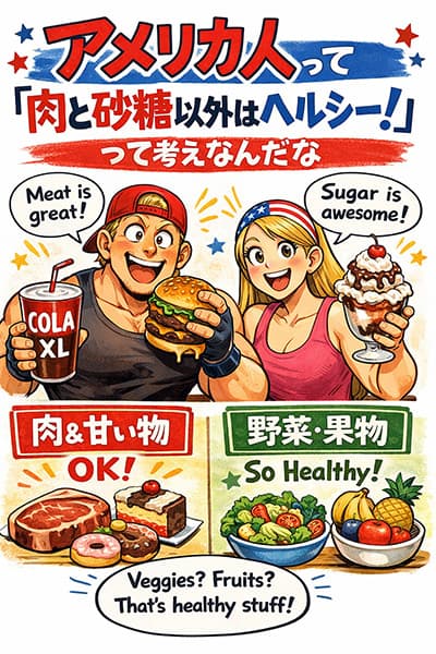 アメリカ人って「肉と砂糖以外はヘルシー」って考えなんだな