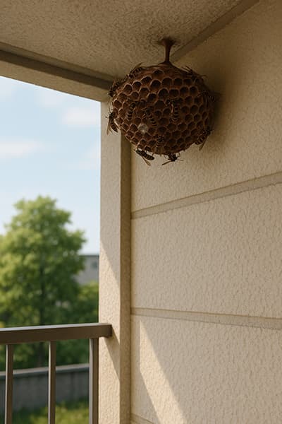 ベランダにハチの巣ができたんだが