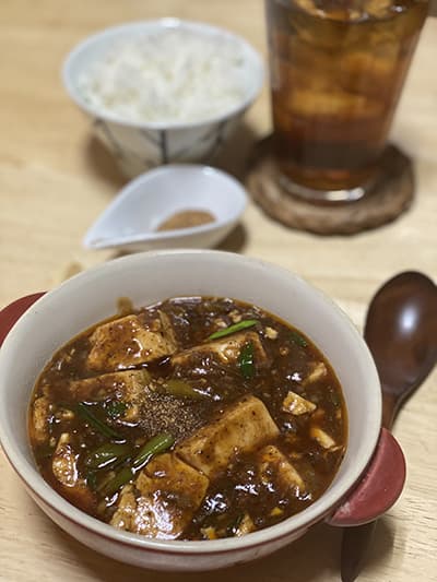 麻婆豆腐を作る