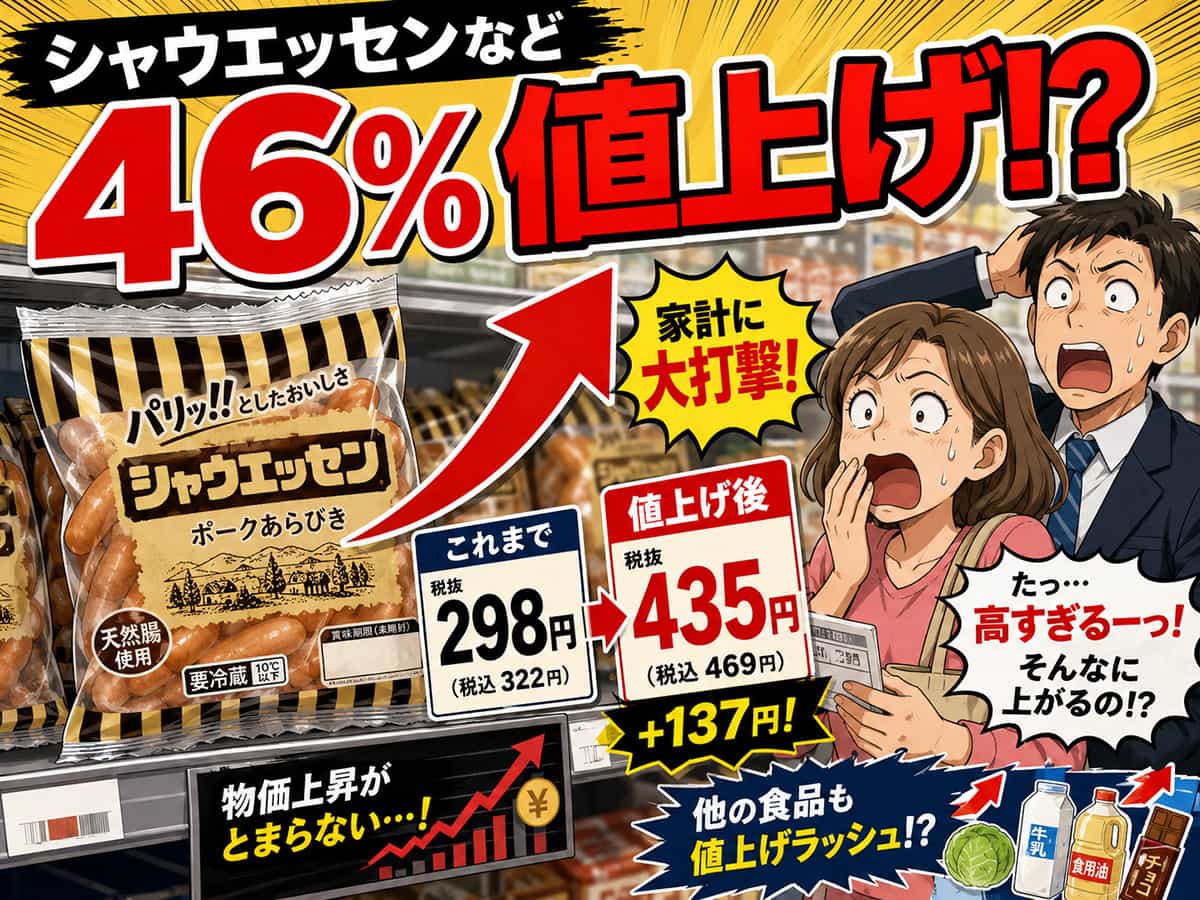 シャウエッセンなど46%も値上げへ