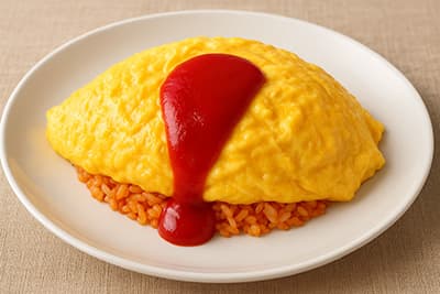 フライパン１つで簡単オムライス