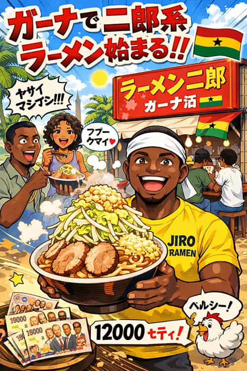 ガーナで二郎系ラーメン誕生