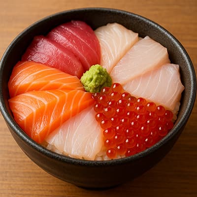 静岡の漁港まで選べる5色丼食いにきたぞ。お前らなら何食う？