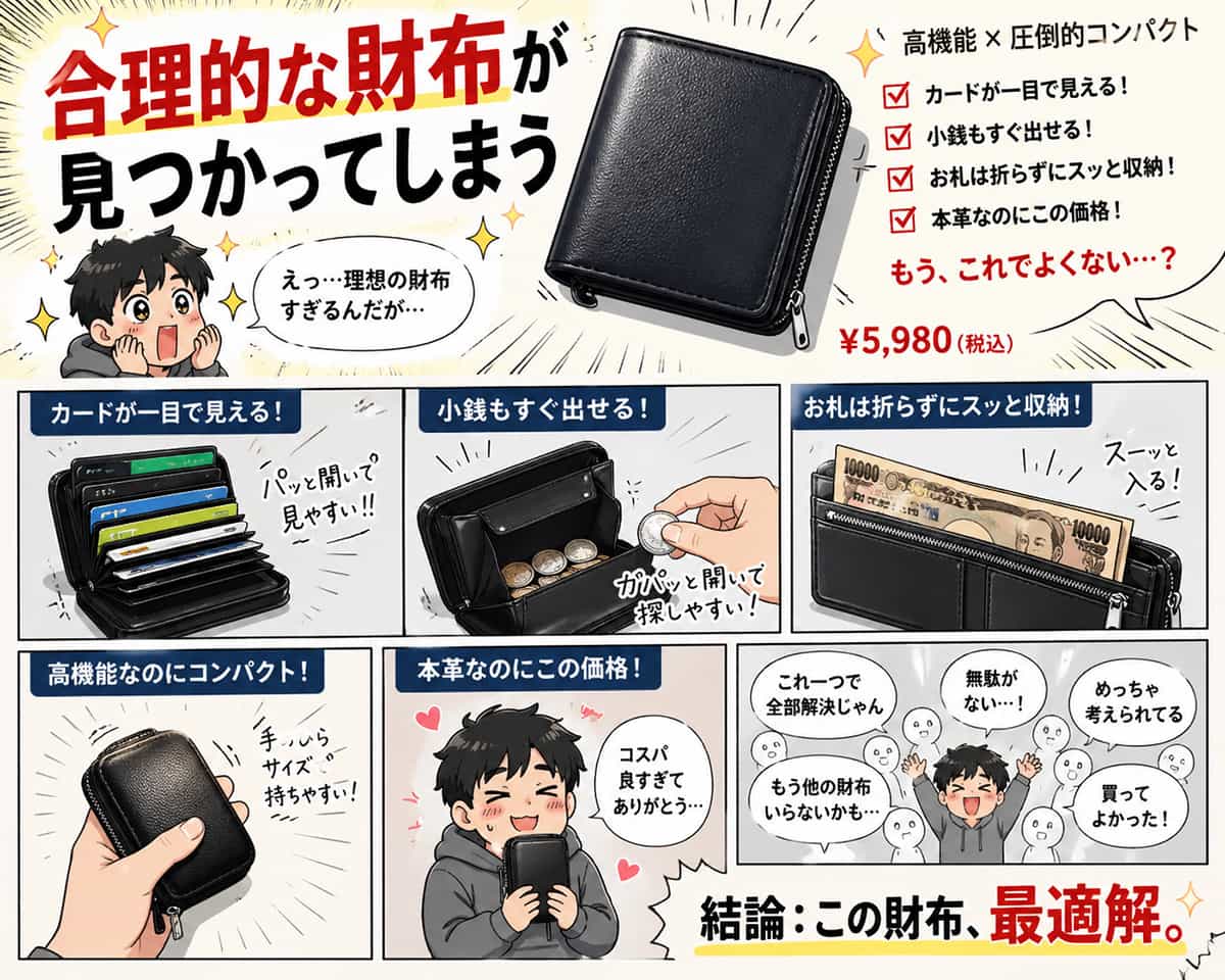 合理的な財布が見つかってしまう