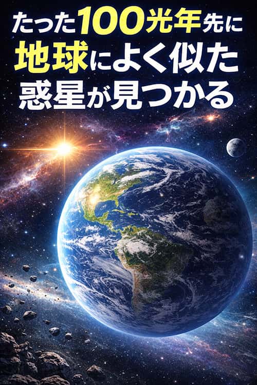 たった100光年先に地球によく似た惑星が見つかる