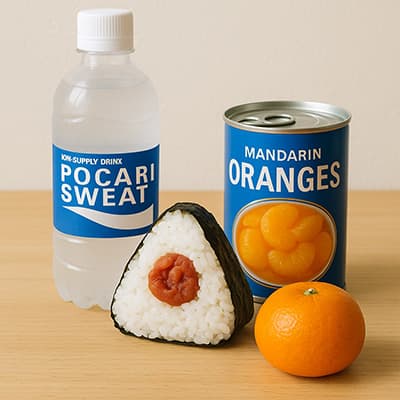 風邪引いたらポカリ、梅おにぎり、みかんの缶詰を絶対買え