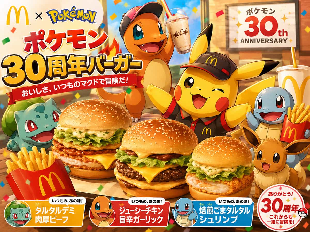マクドの「ポケモン30周年バーガー」