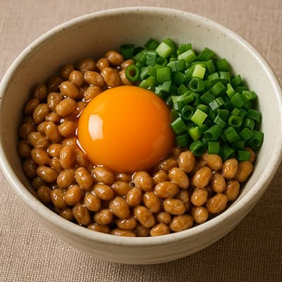 納豆＋生卵の黄身＋ネギ←完成されすぎじゃないか…？