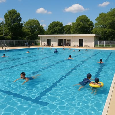 プールで泳いでいた女子中学生に潜水で近づき水着の中に手を入れた男が逮捕される