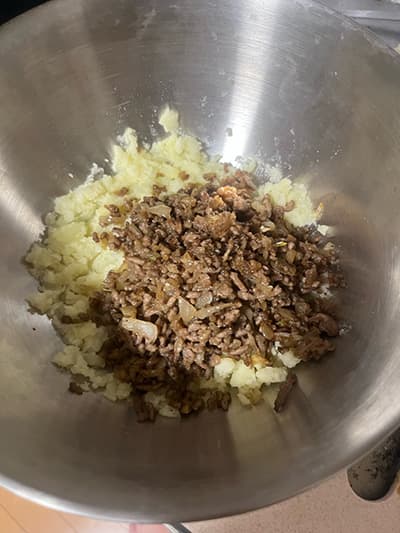 コロッケ定食作った