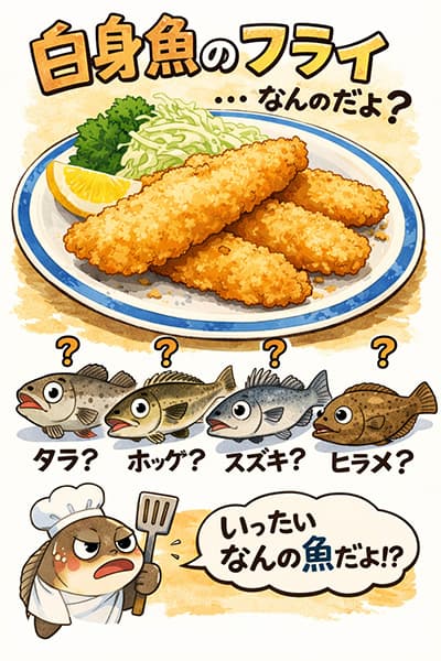 白身魚のフライ←なんのだよ