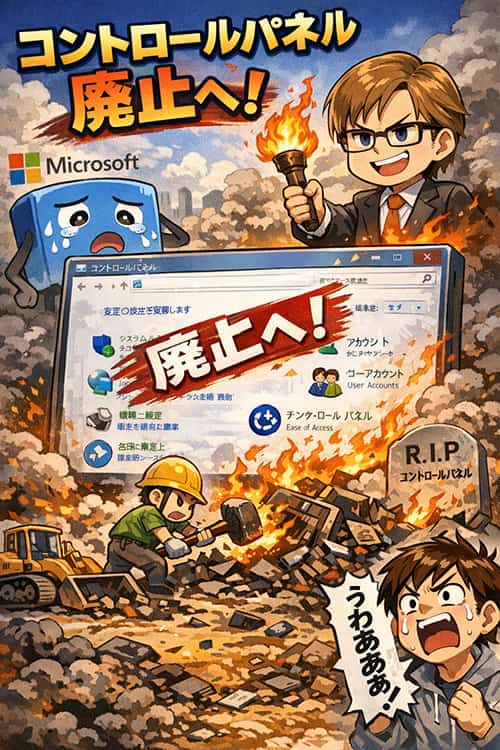 Microsoft、コントロールパネルを廃止へ