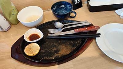 ステーキセットを完食