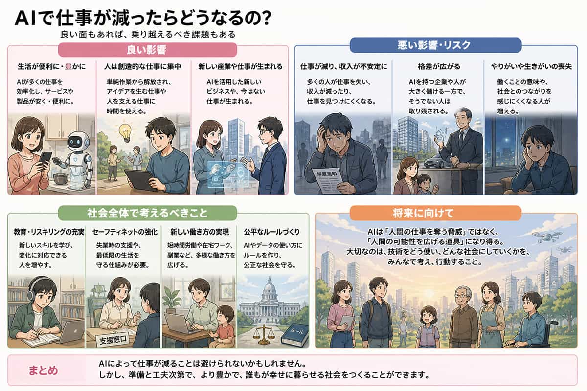 マジメにAIで仕事減ったらどうなるの?