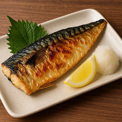 サバの塩焼き旨すぎて草生えた