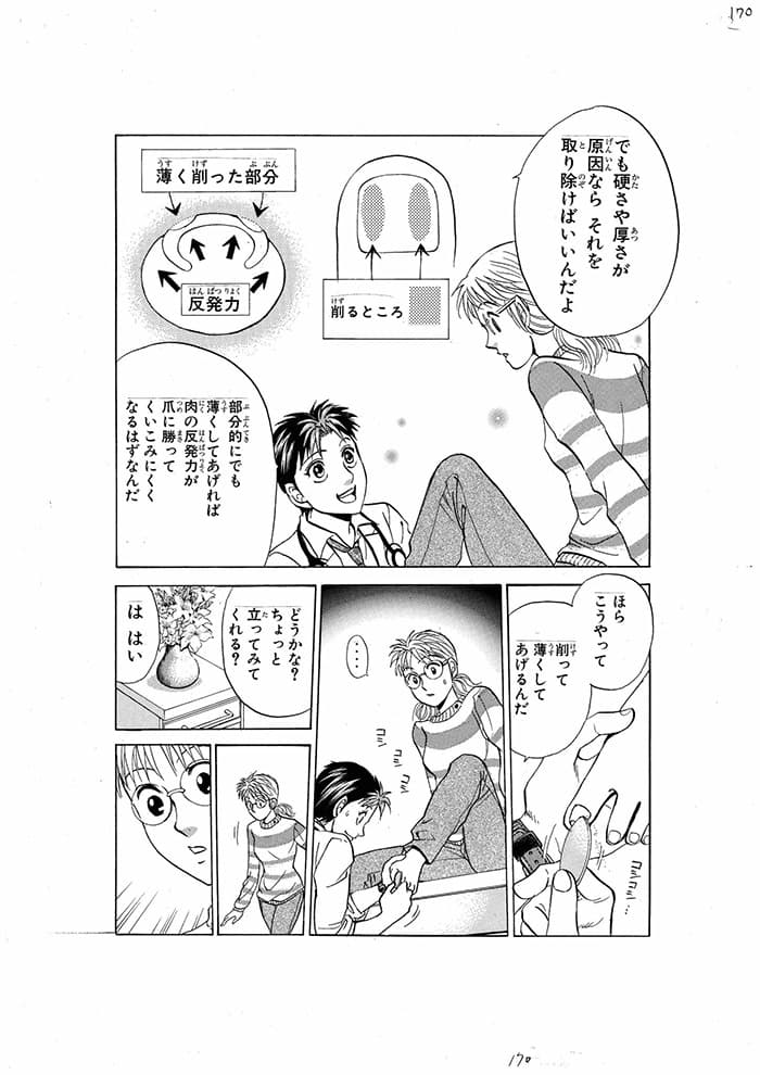 巻き爪治療漫画