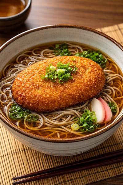 東京の人類って蕎麦にコロッケ乗せるんだぜ