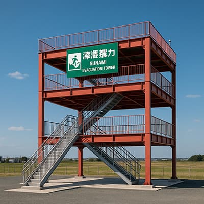 千葉の津波避難タワー、建設10年で使用不能へ