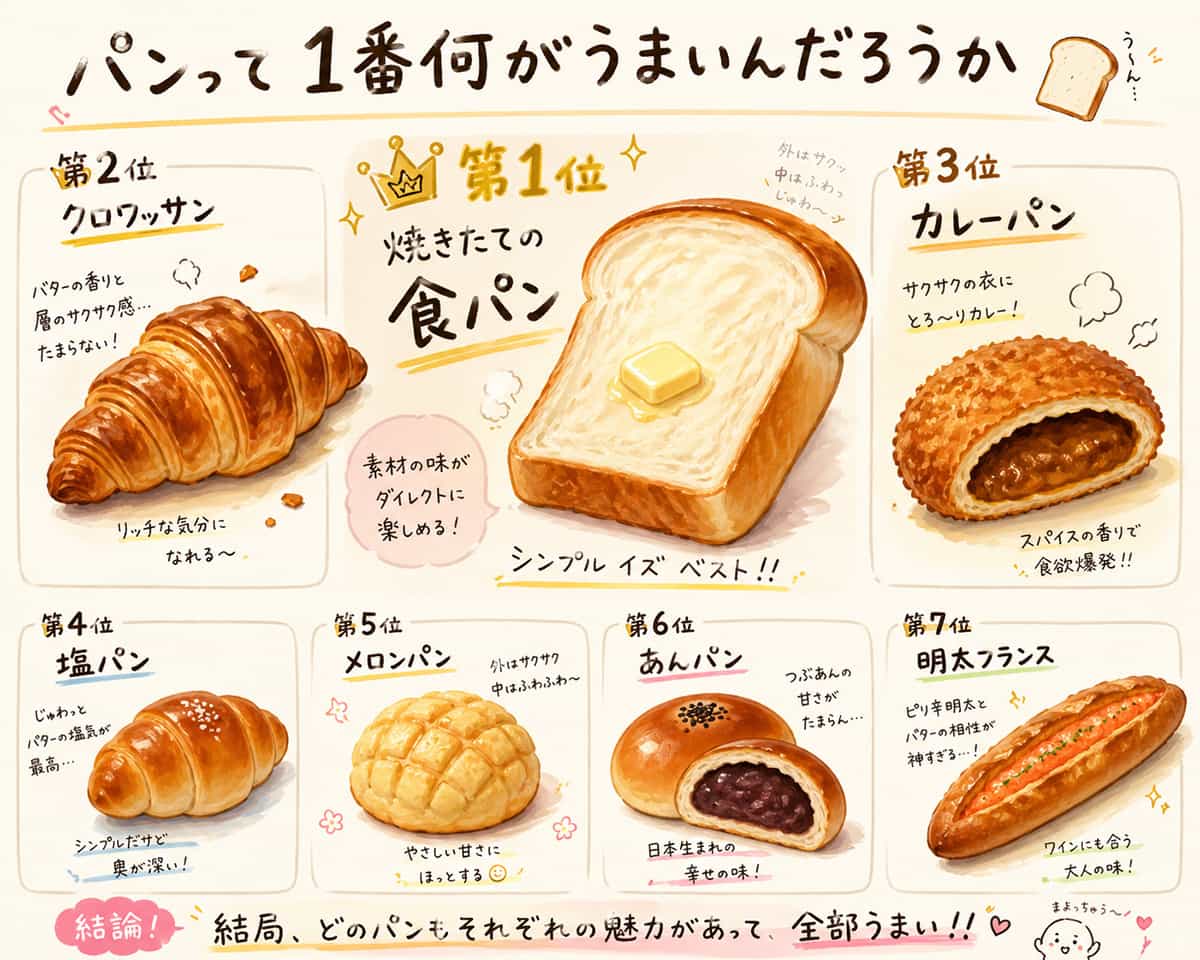 パンって1番何がうまいんだろうか
