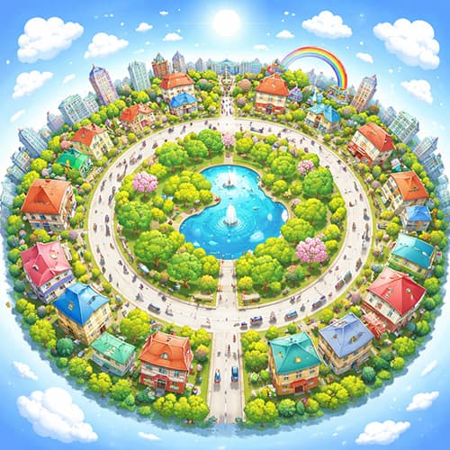 ファンタジー世界の街ってなぜか円形が多いよな