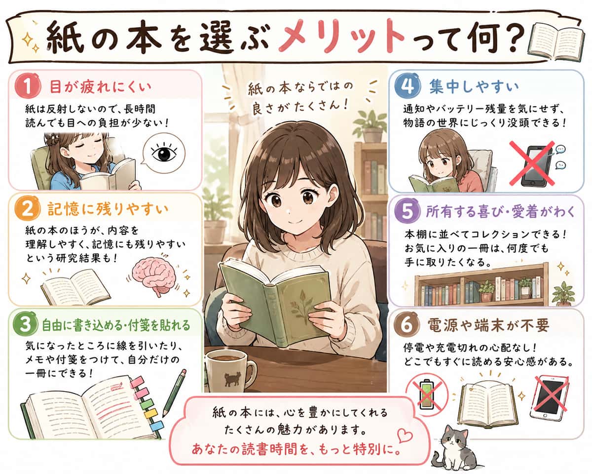 紙の本を選ぶメリットって何？